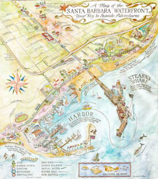 santa barbara waterfront map